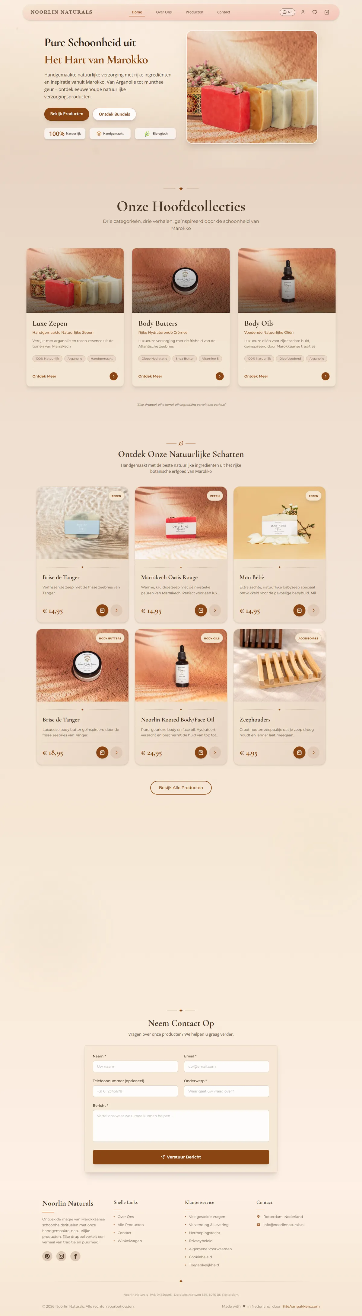 De collecties in de webshop van Noorlin Naturals