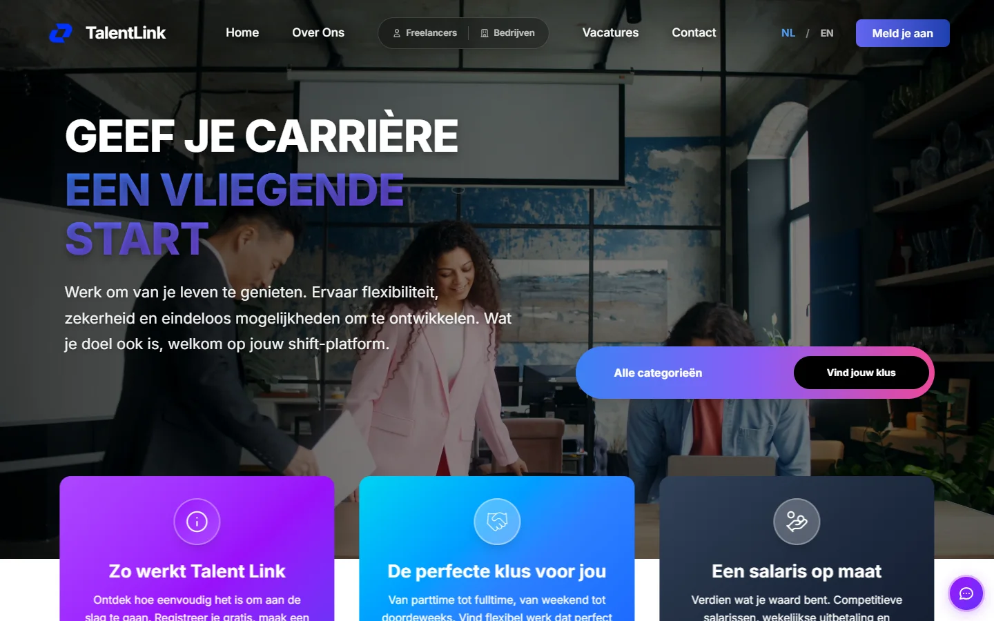 De website van TalentLink