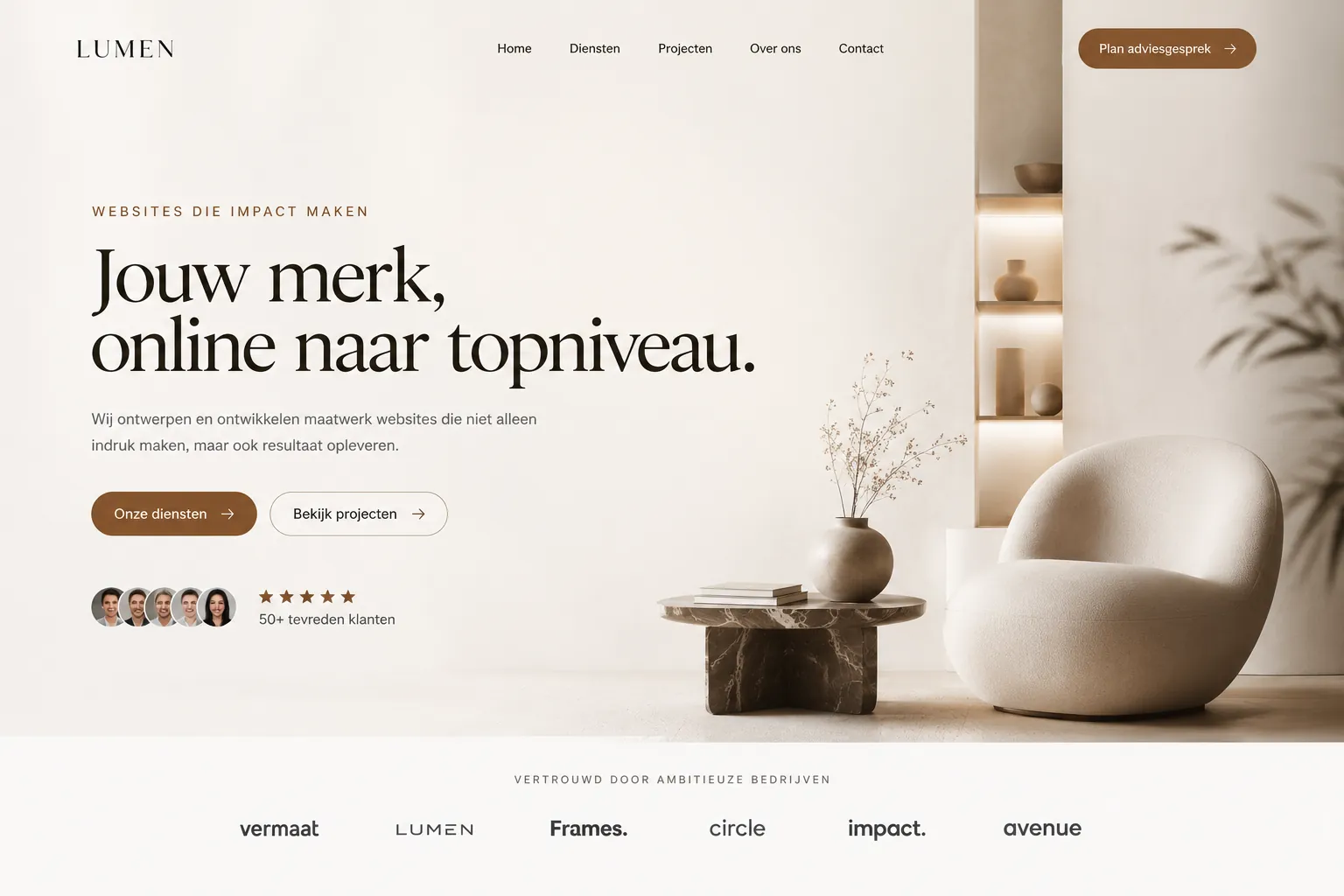 Example of a website we built